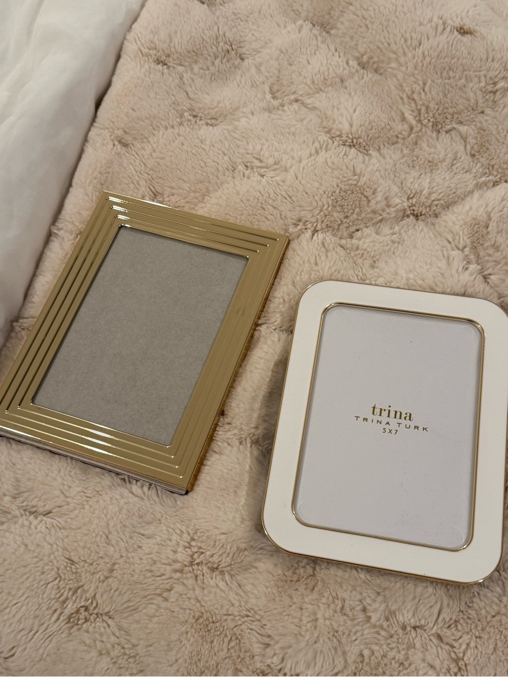 White and Gold Photo Frame Duo